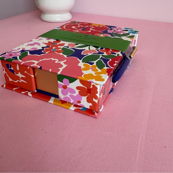 Kate Spade Sunset Blooms Loose Note Holder with Pen NWT - Picture 4 of 8